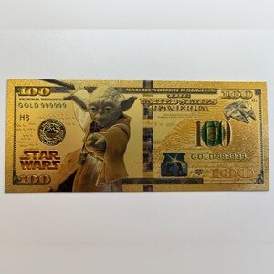(SALE) Star Wars 24k gold foil/plated novelty note